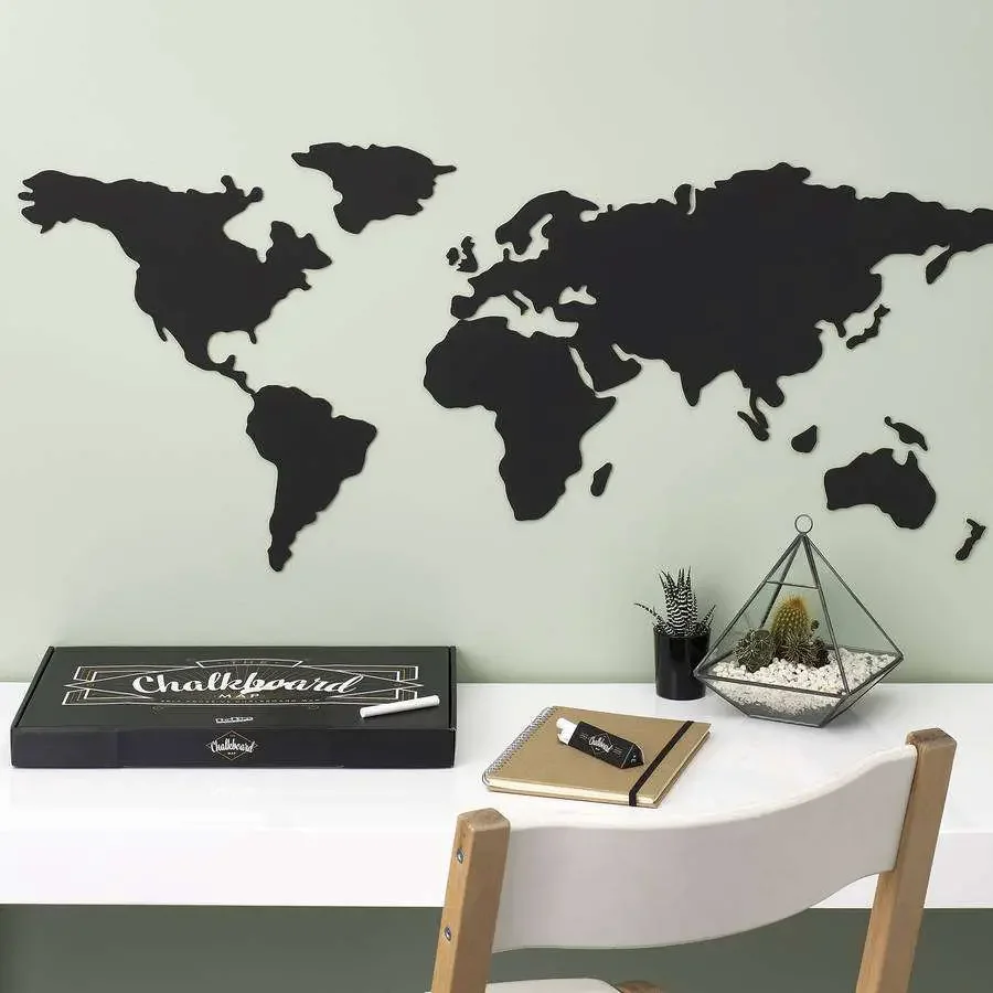 Chalk world map