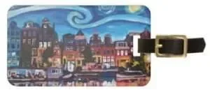Luggage tag of Amsterdam canals