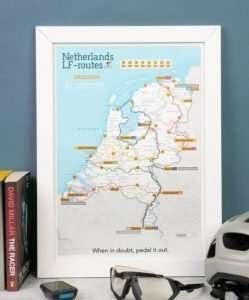 Map of the Netherlands bike routes