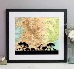 Map with animals