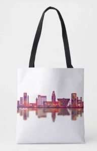 Tote bag with Tunis skyline