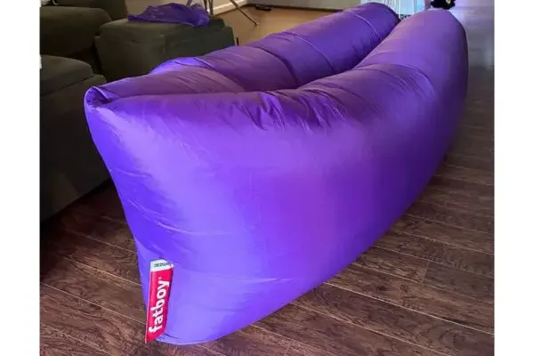 A purple fatboy lounger