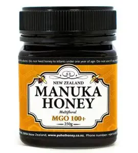 A jar of Manuka honey from New Zealand