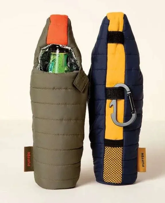Beer cooler in sleeping bag shape