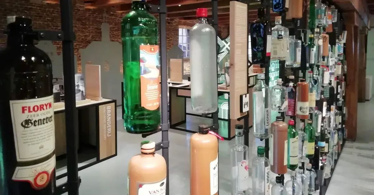 A range of alcohol bottles