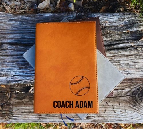 A personalized journal for a baseball coach