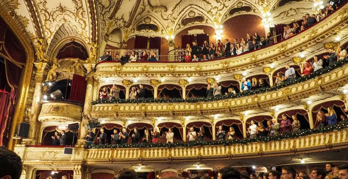 People standing in opera theatre