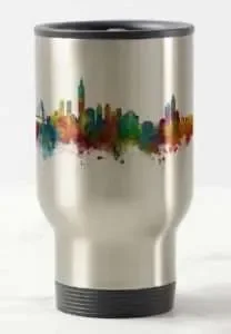 Travel mug with Taipei skyline