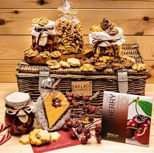 A slovenian food gift basket