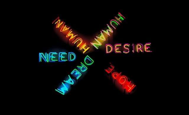 Neon lights with words