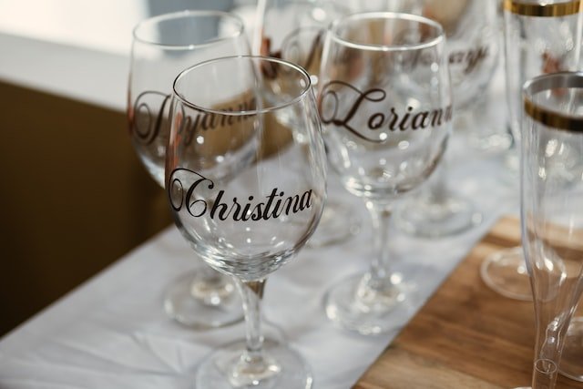 Glasses with names