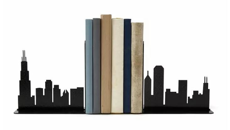 Chicago skyline bookends