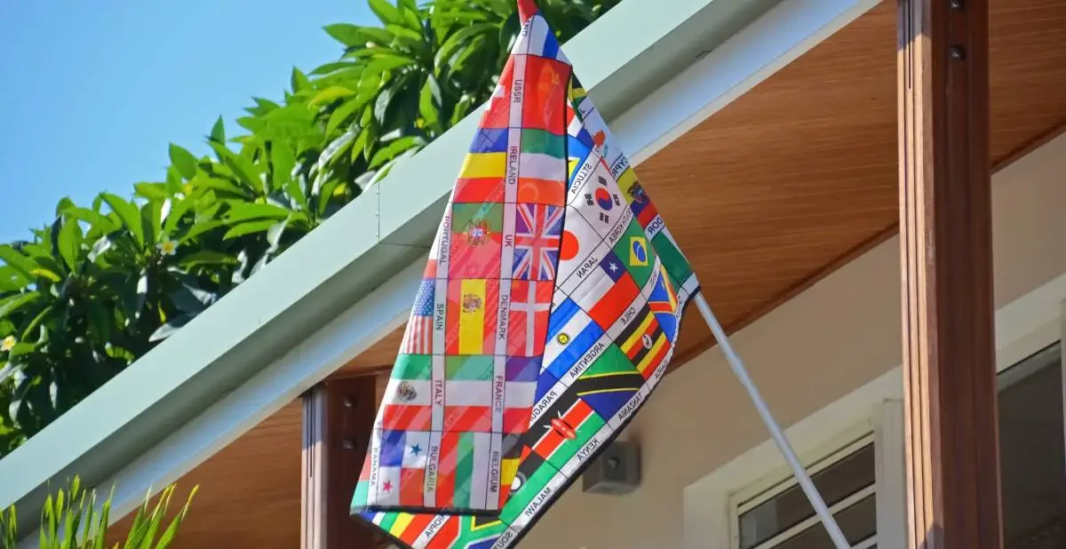Flag with flags of the different countries