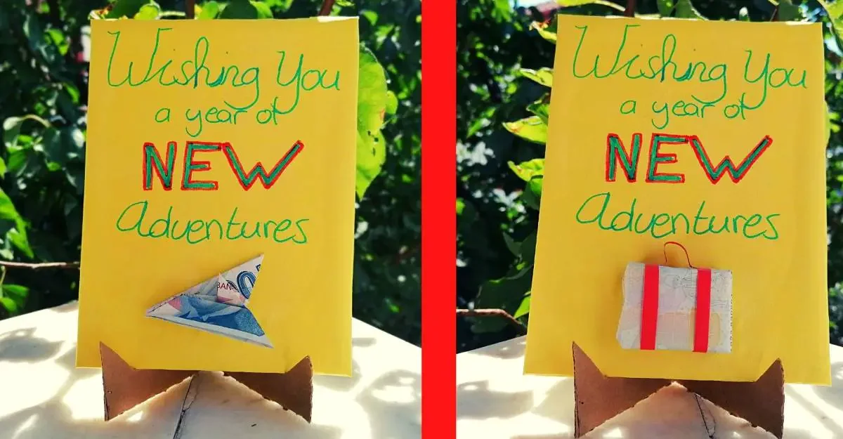 Two DIY money origami for travelers