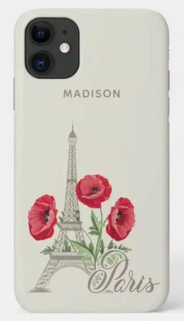 Phone case with Paris and the Eiffel Tower