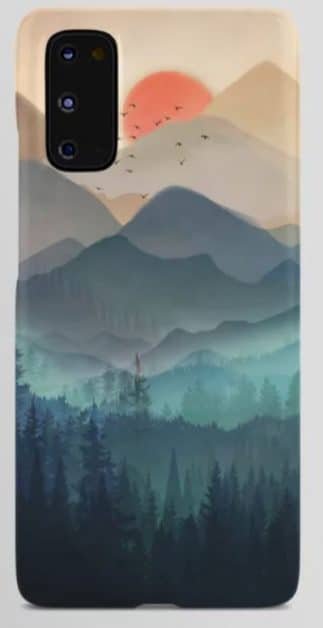 Phone case with mountains