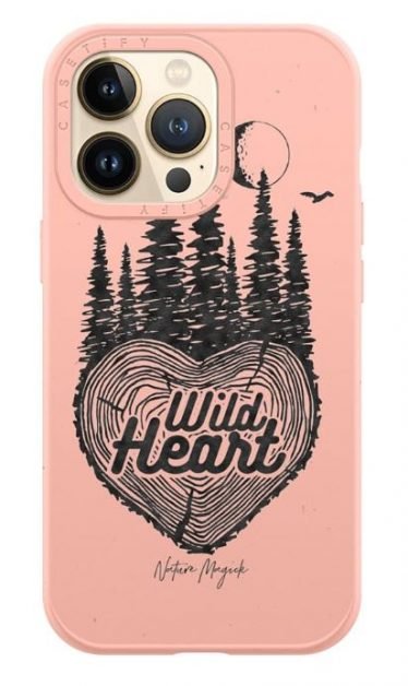 Phone case with a heart and trees