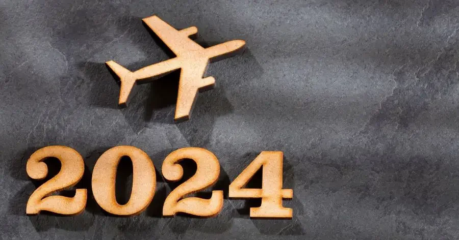 2024 in sign with an airplane