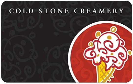 Gift card from cold stone creamery