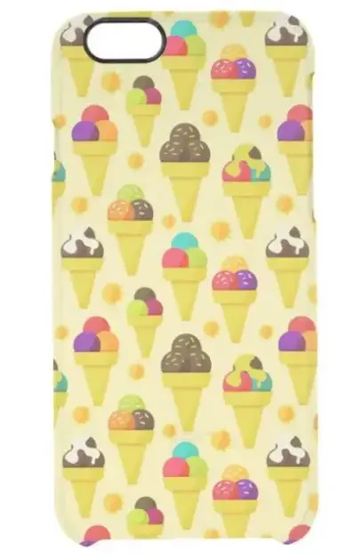 Phone cover with ice cream icons
