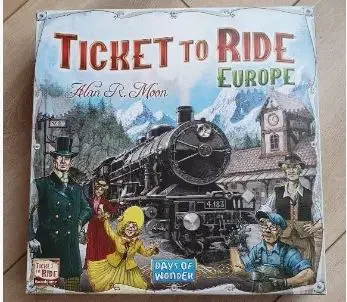 package of the board game called Ticket to Ride