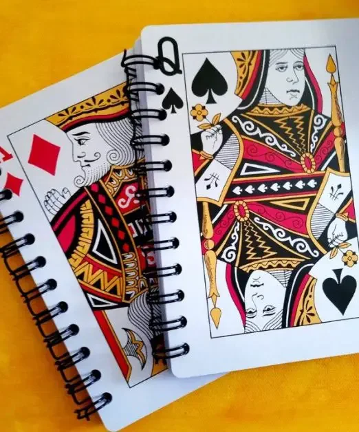 Notebooks with playing card covers