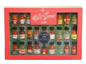 A gift set of hot sauces from around the world