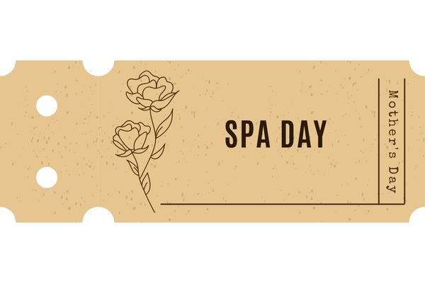A homemade coupon for a spa day