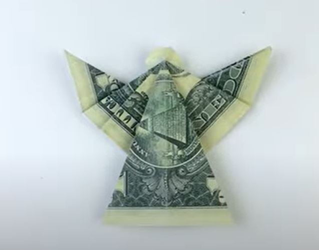 Angel money origami