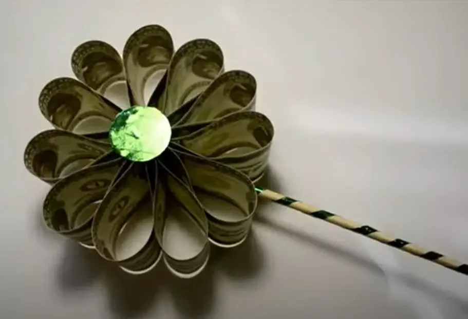 Flower made from money