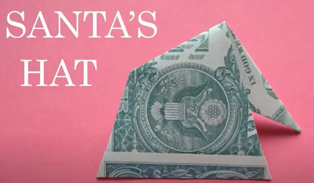 Santa's Hat made from money