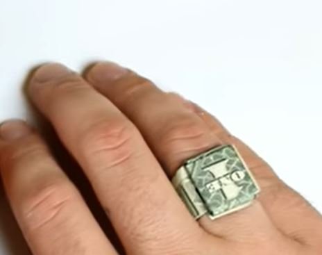 Ring made from money