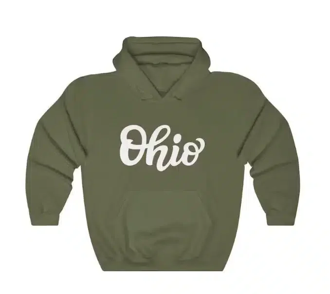 Green hoodie with "Ohio"