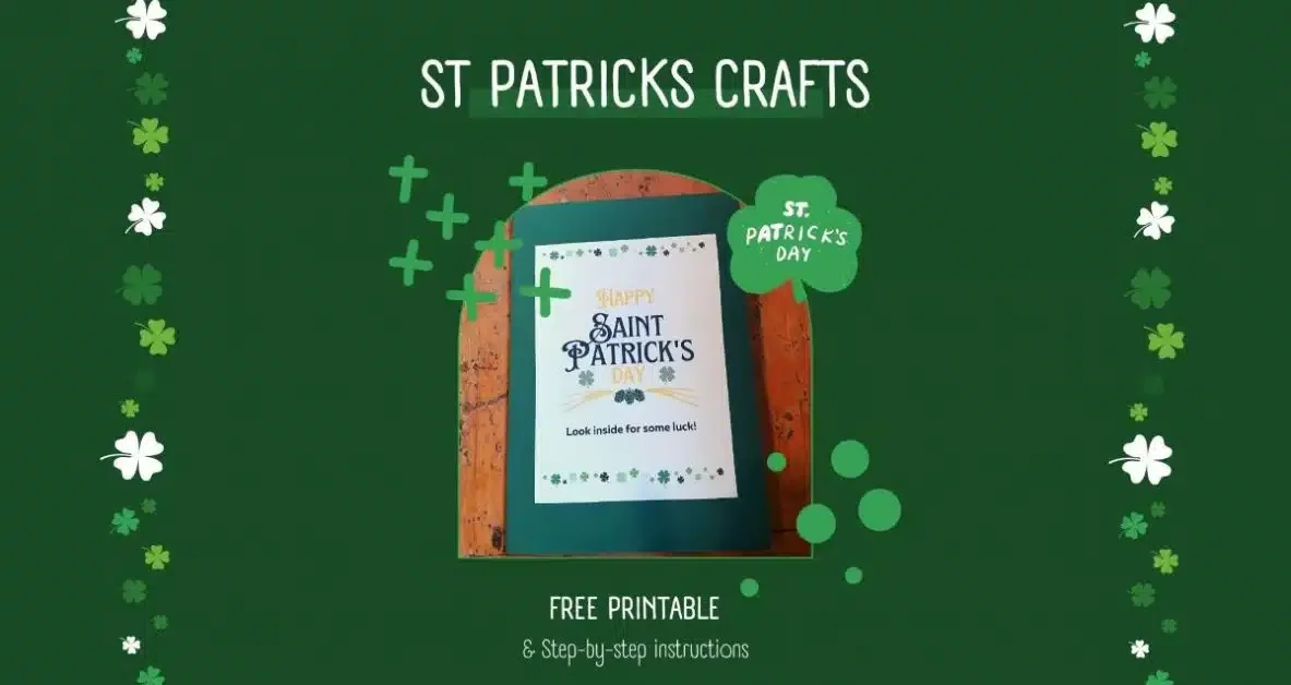 St. Patrick's Day crafts with a photo of a card