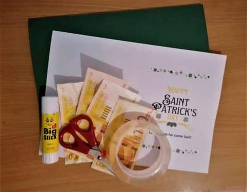 Tools needed to make St. Patrick's Day crafts