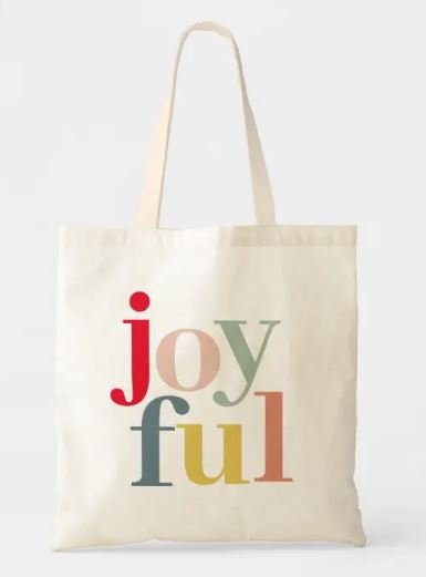 Tote bag with joyful 