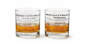 two glasses with the laws of prohibition