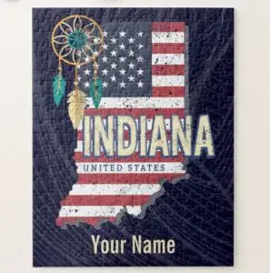 A jigsaw puzzle of Indiana