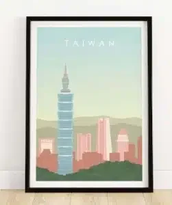Travel poster of Taipei in Taiwan