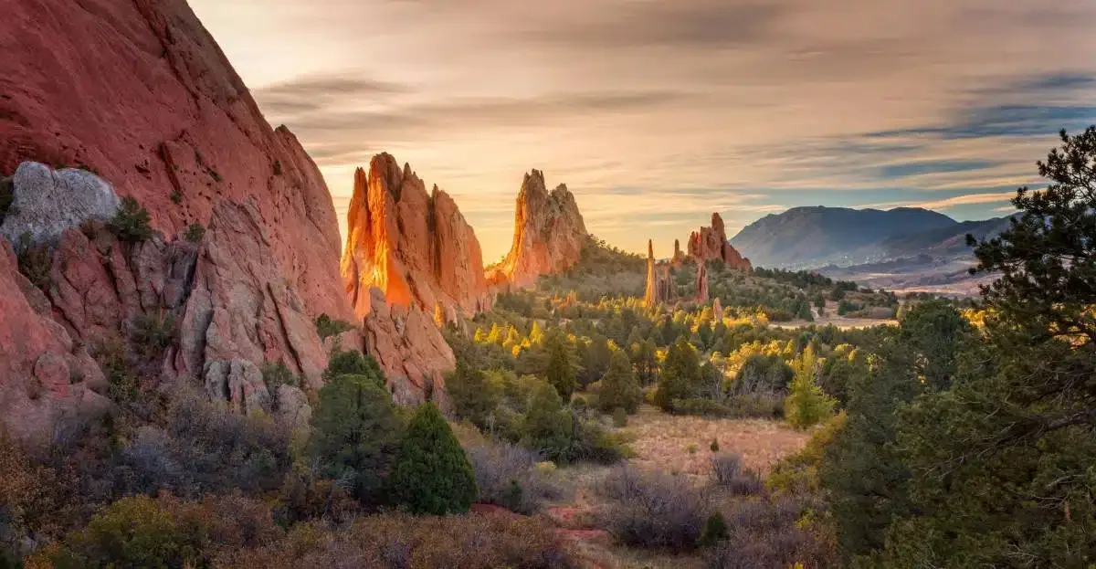 Landscape at the Garden of Gods in Colorado