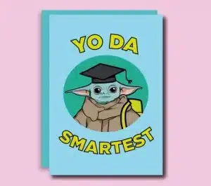Yo Da smartest, Star Wars-themed graduation wish card