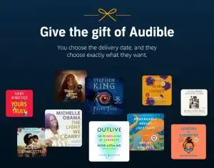 A photo of promoting the gift of audible