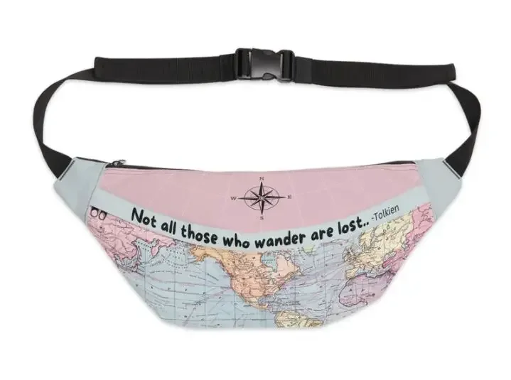 A sling bag with the world map 