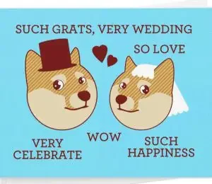  Funny meme card for a wedding