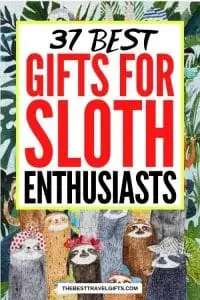 37 Best sloth gifts for sloth enthusiasts with a photo of a jigsaw puzzle with sloths