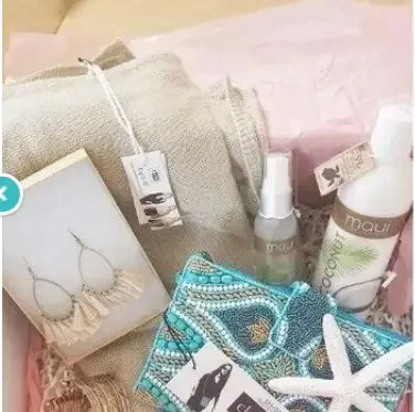 Small items such as earrings, moisturizer and a blanket