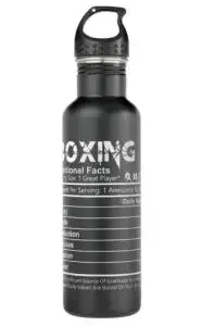 Water bottle with a boxing theme