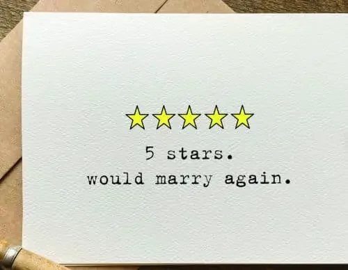Funny rating card with 5 stars