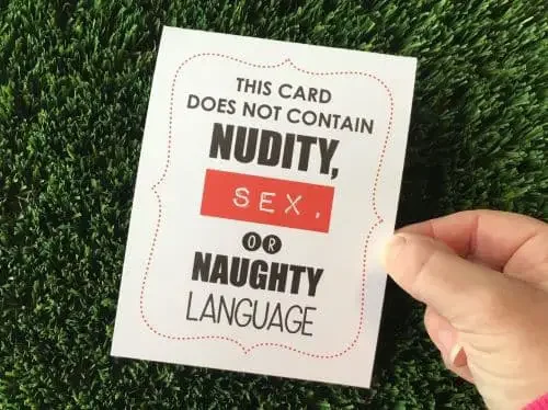 Funny sexy Valentine's Day quote card