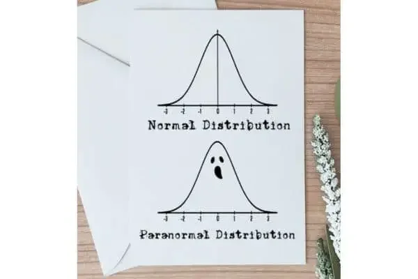 Funny Halloween card with a graph